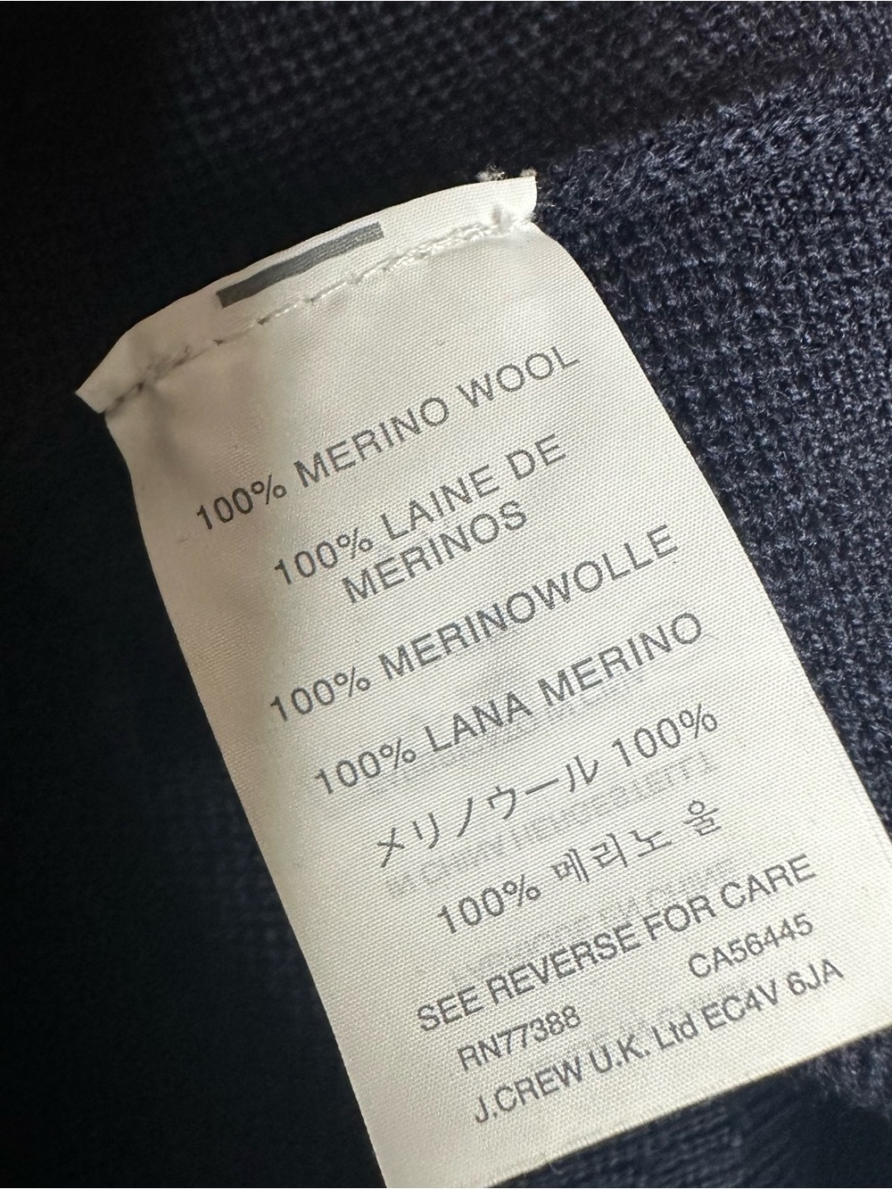J. Crew Navy Blue 100% Merino Wool Knit Midi Skirt Size 2 - Picture 7 of 7